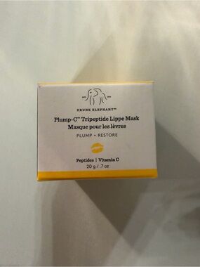 Drunk Elephant Plump-C™ Tripeptide Lippe Mask 0.7 oz / 20 g | New in Box